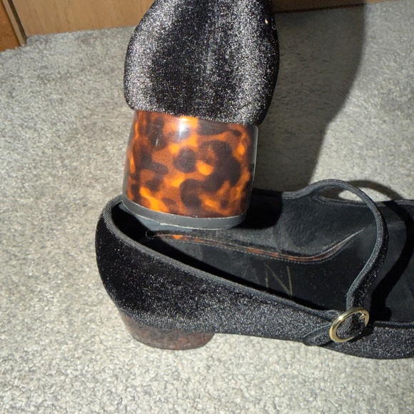 DELTAN Leather Sole Elegant Black Mary Jane Women's Shoes - Picture 2 of 4